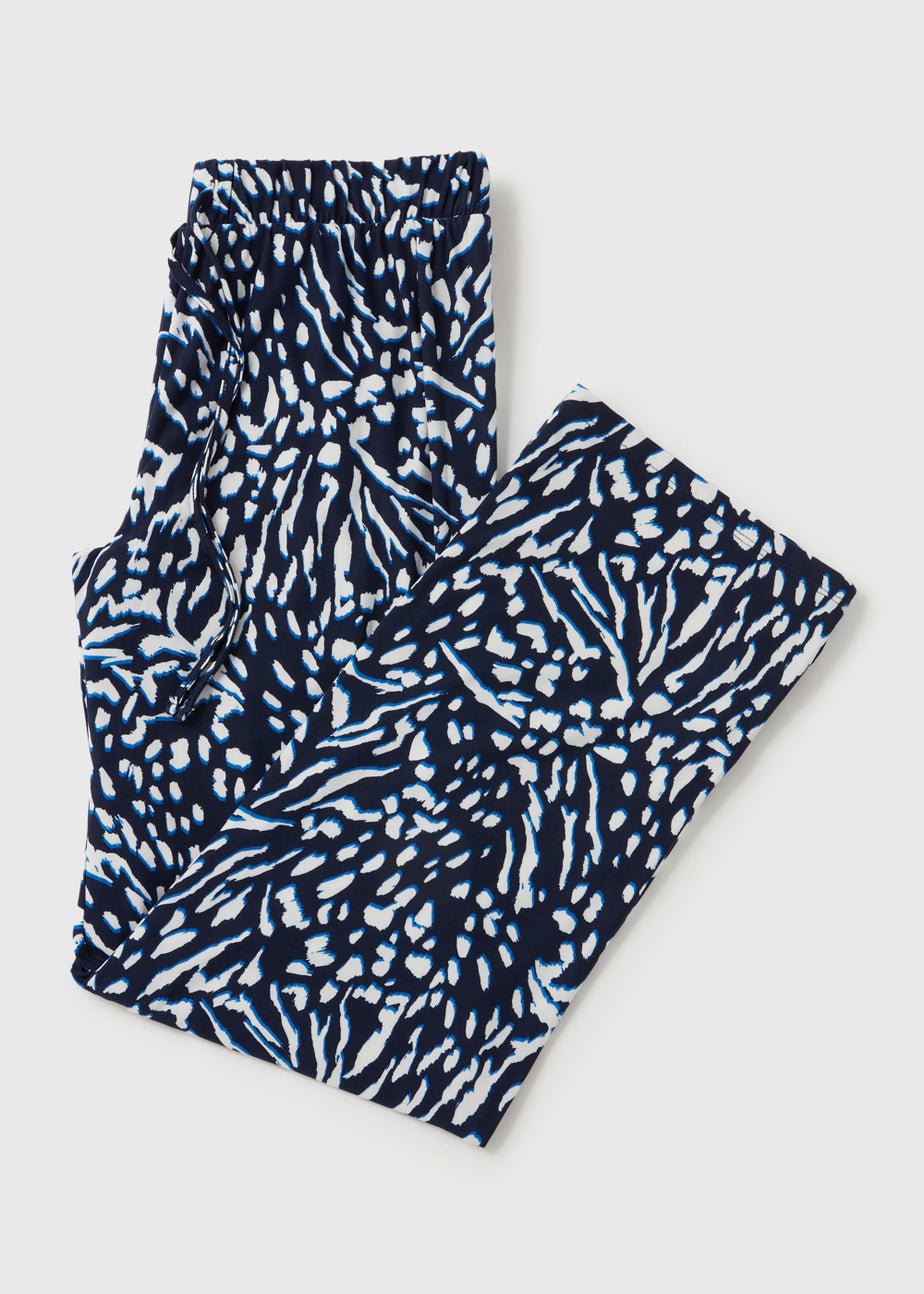 Navy Blue Pattern Pants