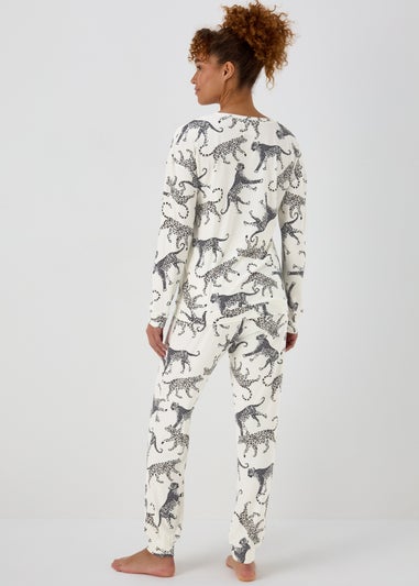 Ivory Leopard Lounge Set