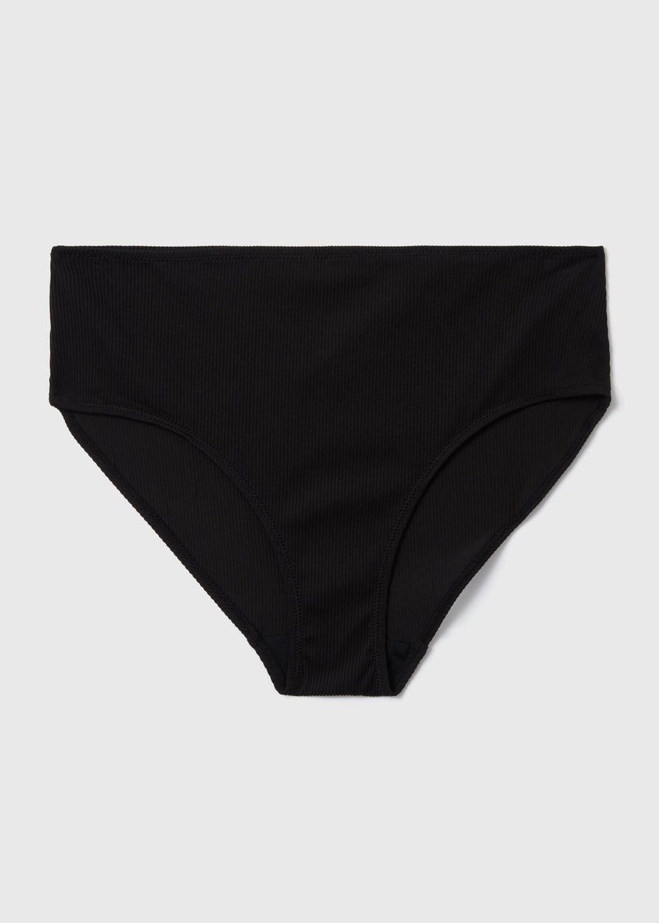 Black Midi Bikini Bottoms