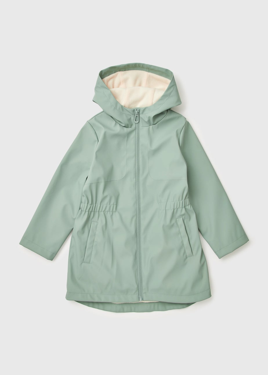 Girls Green Mac (7-13yrs)