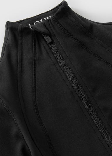 Girls Black Zip Up Sporty Jacket (7-15yrs)