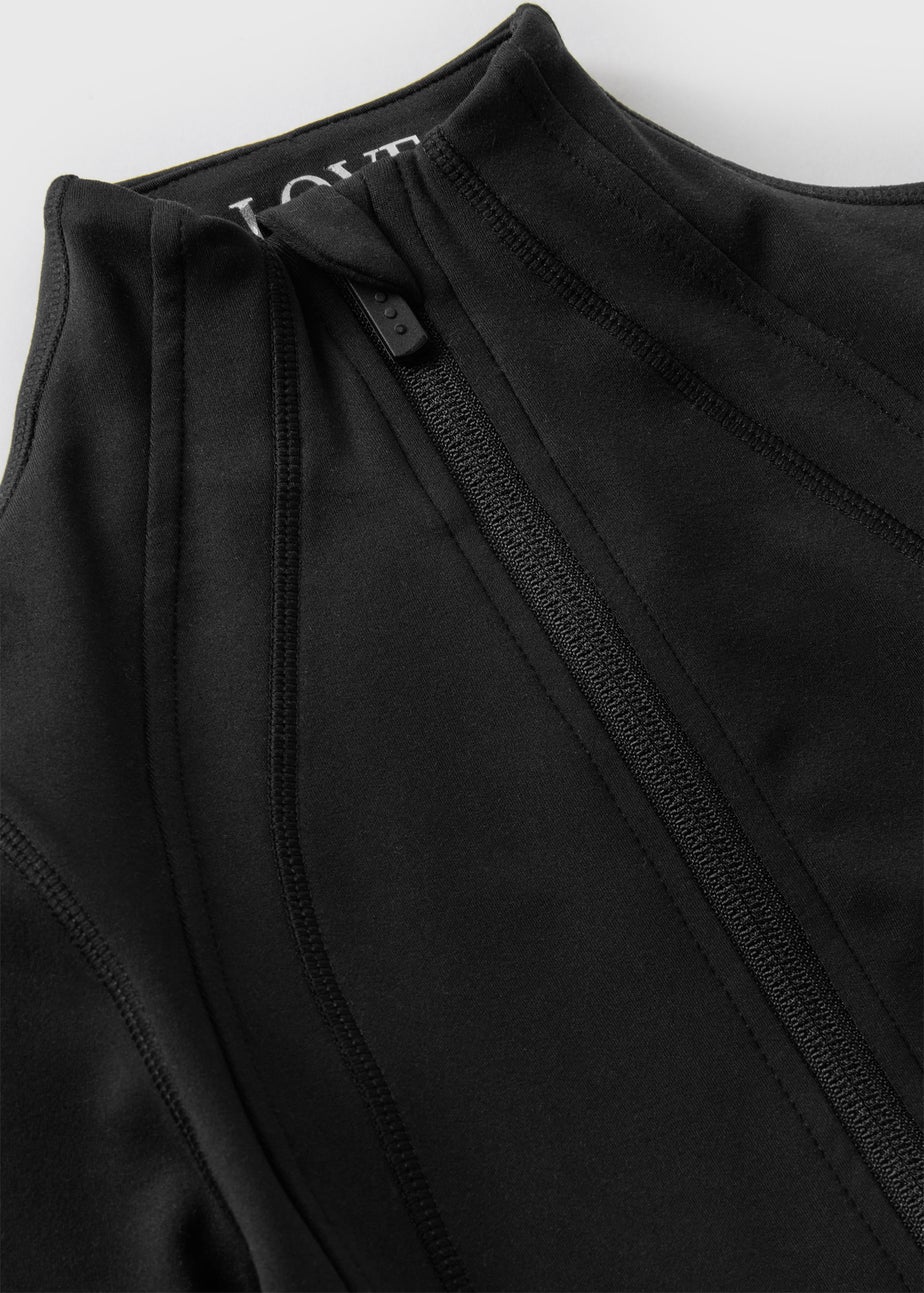 Girls Black Zip Up Sporty Jacket (7-15yrs)