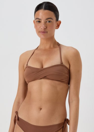 Mocha Twist Bikini Top
