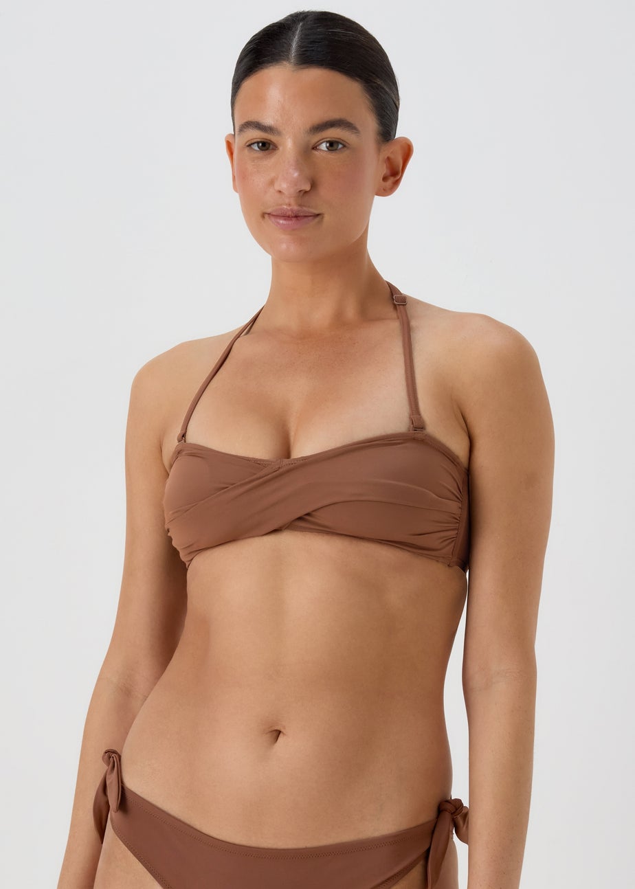 Mocha Twist Bikini Top