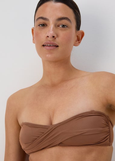Mocha Twist Bikini Top