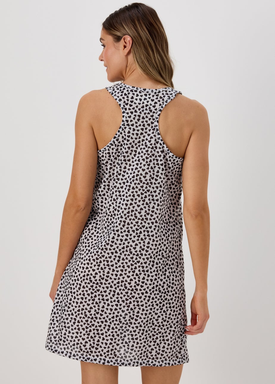 Cream Heart Print Nightie