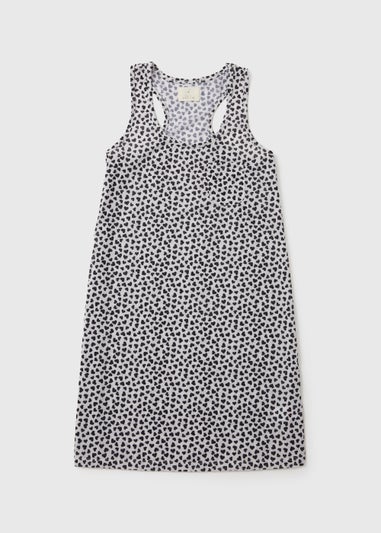 Cream Heart Print Nightie