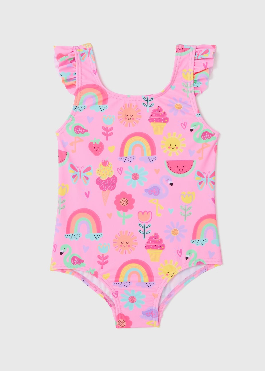 Girls Pink Swimsuit (1-7yrs)