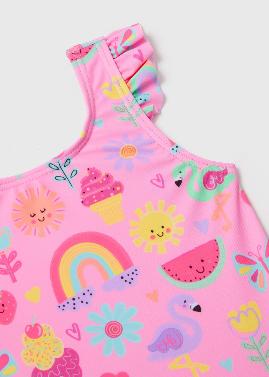 Girls Pink Swimsuit (1-7yrs)