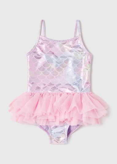 Girls Multicoloured Mermaid Swimsuit (1-7yrs)