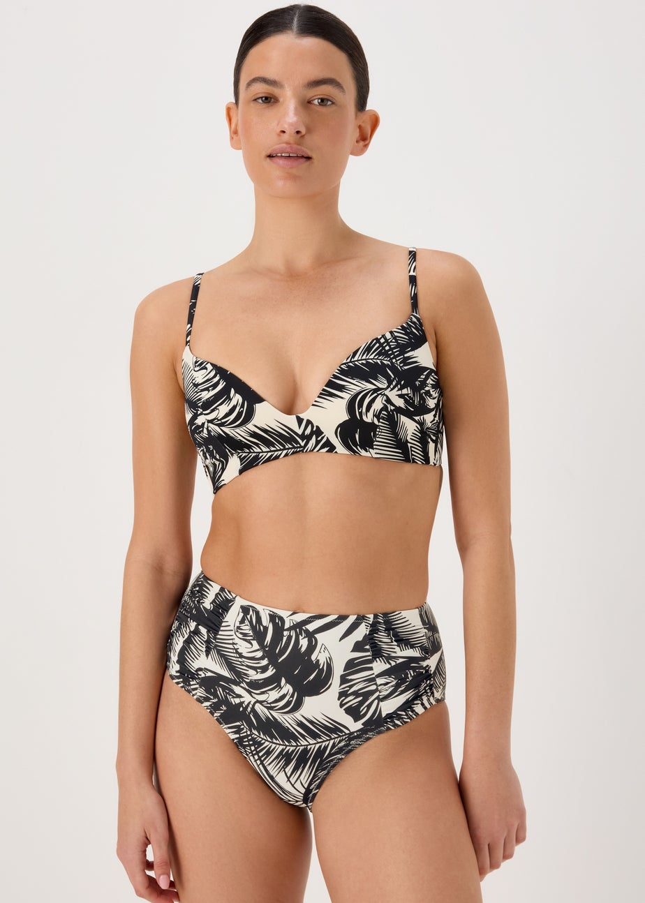 Monochrome Palm Bikini Bottoms