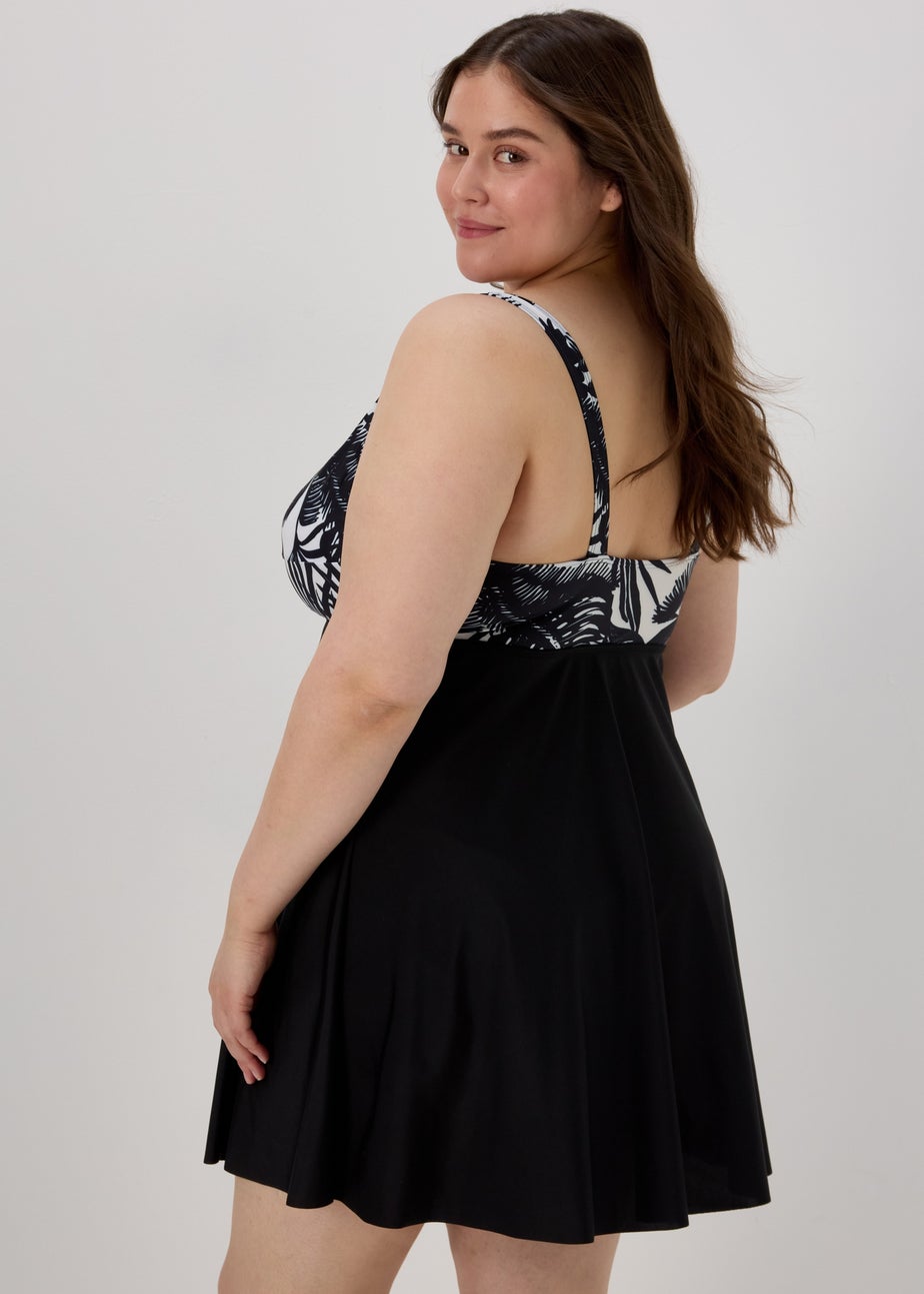 Black Palm Swimdress