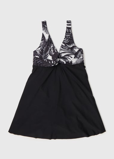 Black Palm Swimdress