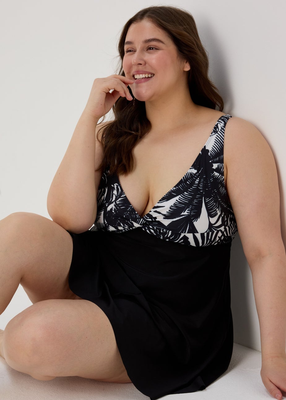 Black Palm Swimdress