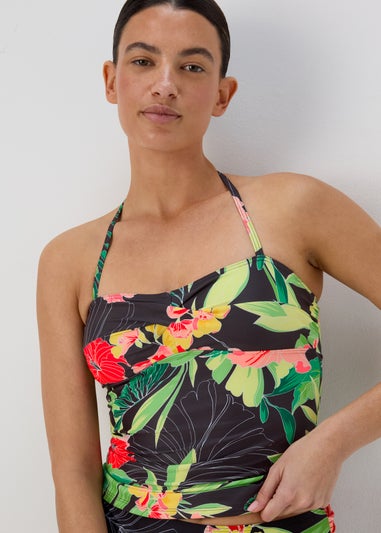 Multicoloured Floral Print Tankini