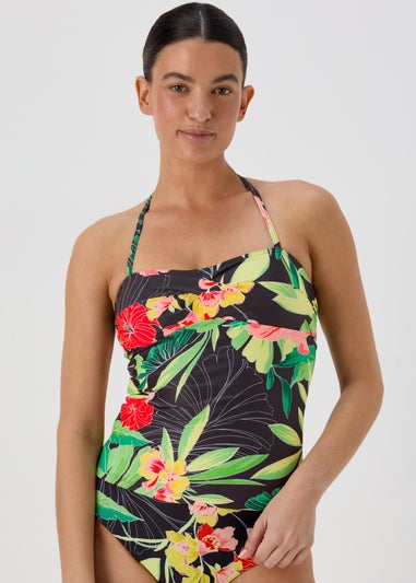 Multicoloured Floral Print Tankini