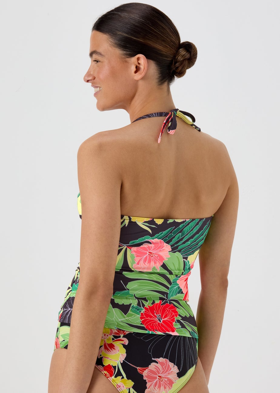 Multicoloured Floral Print Tankini