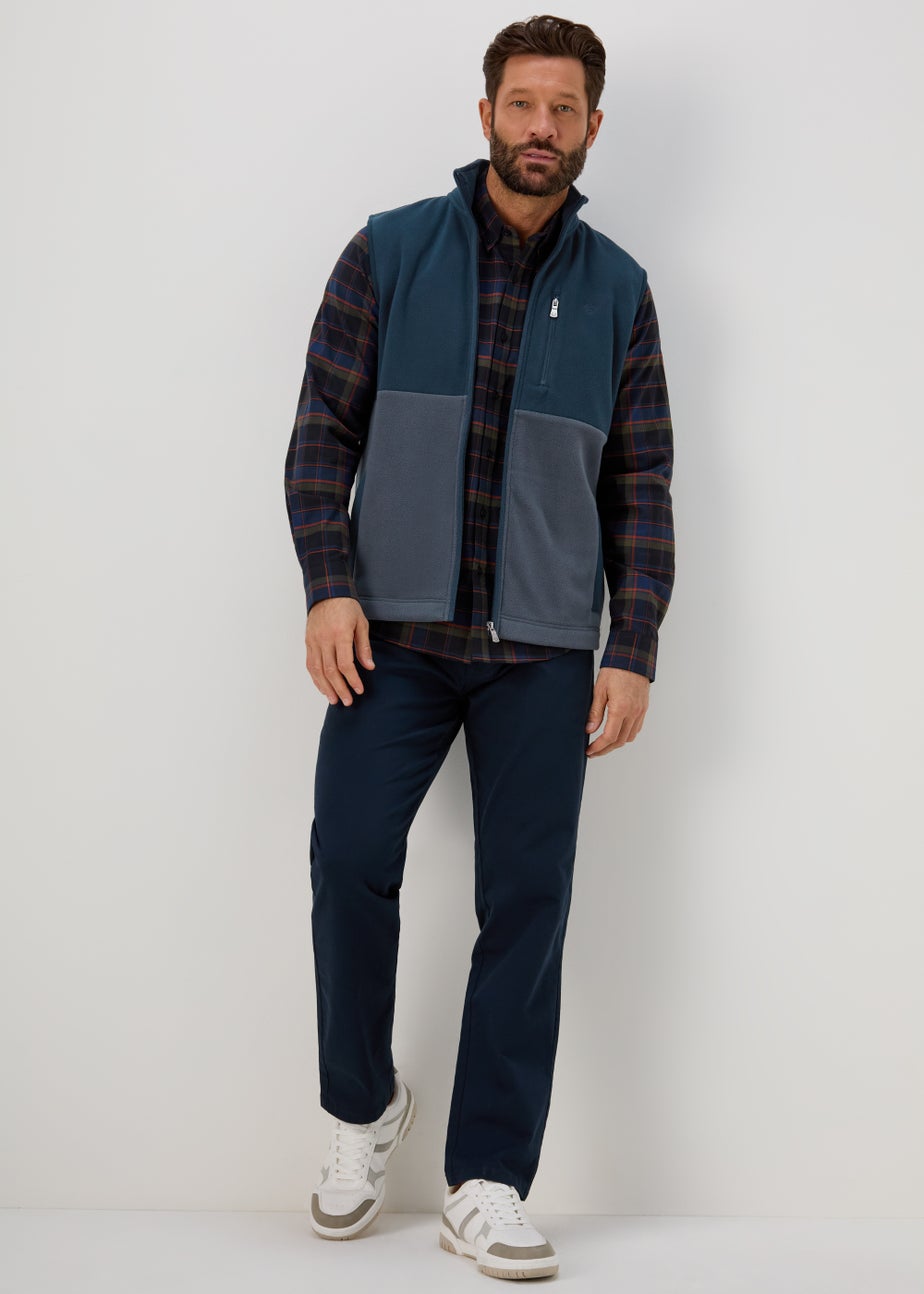 Navy Textured Fleece