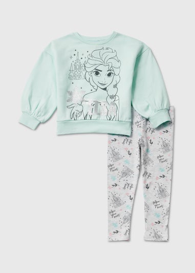 Kids Mint Elsa Print Sweatshirt & Leggings (4-9yrs)