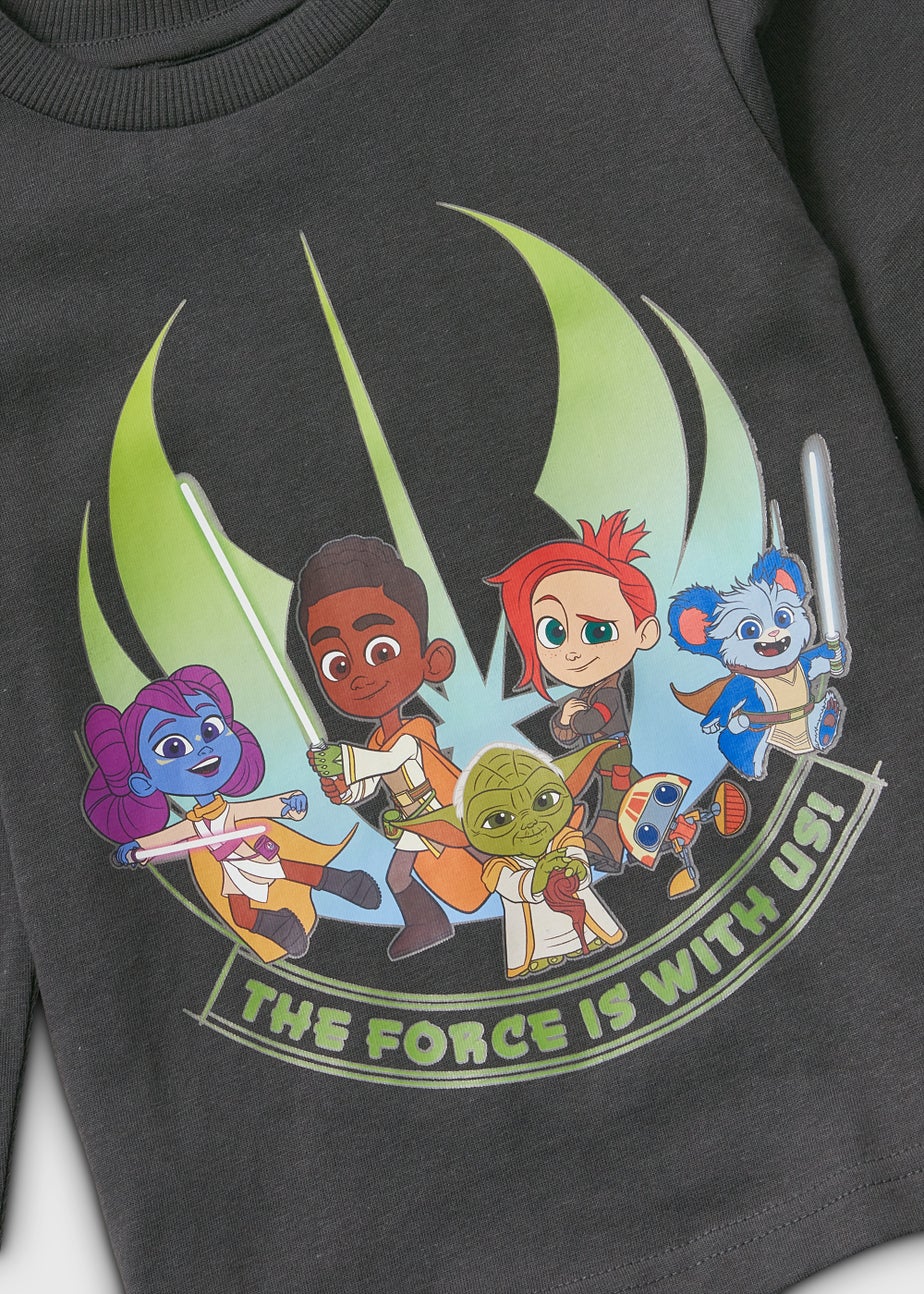 Kids Charcoal Jedi Adventures Long Sleeve T-Shirt (18mths-6yrs)