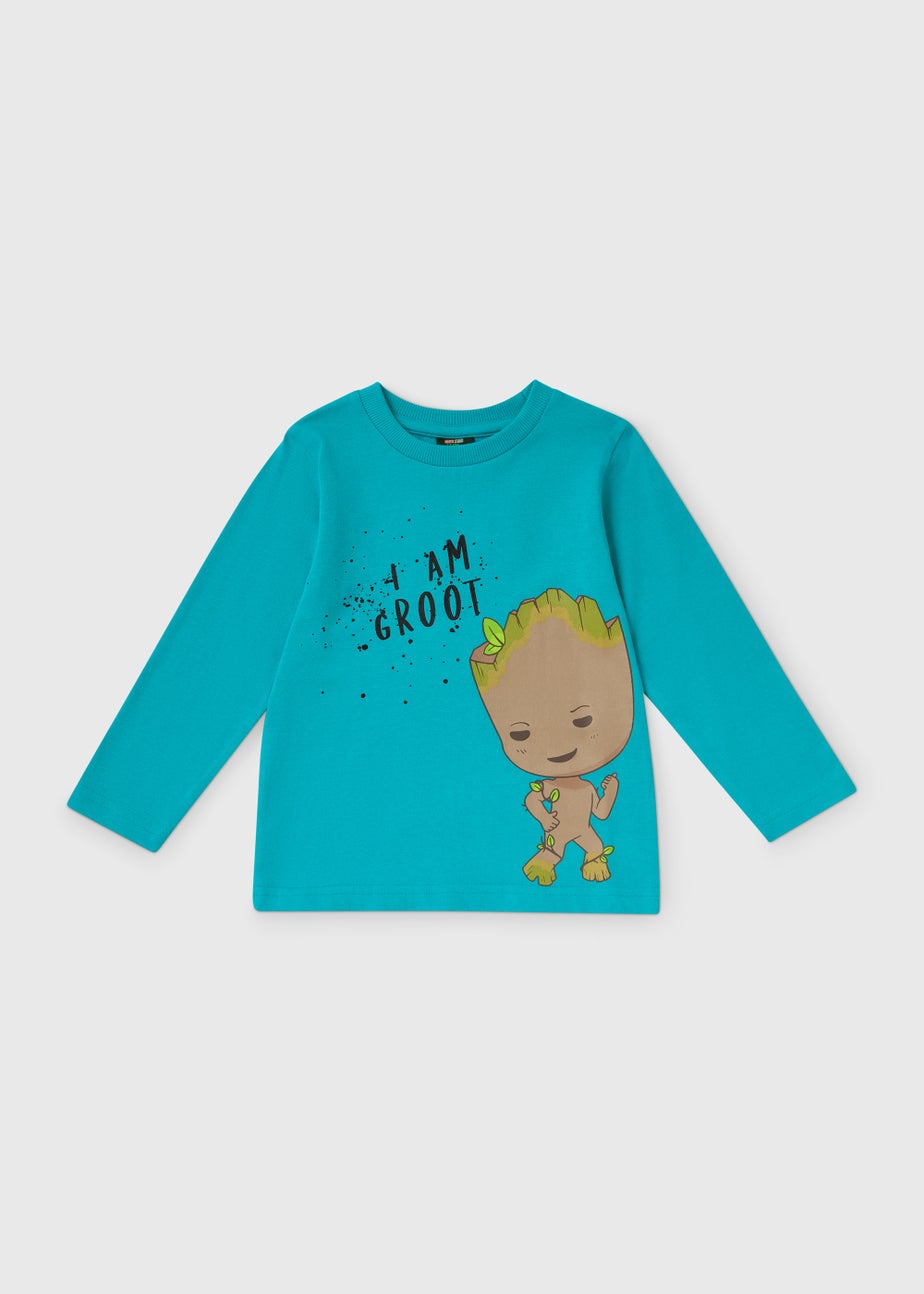 Kids Green Groot Long Sleeve T-Shirt (18mths-6yrs)