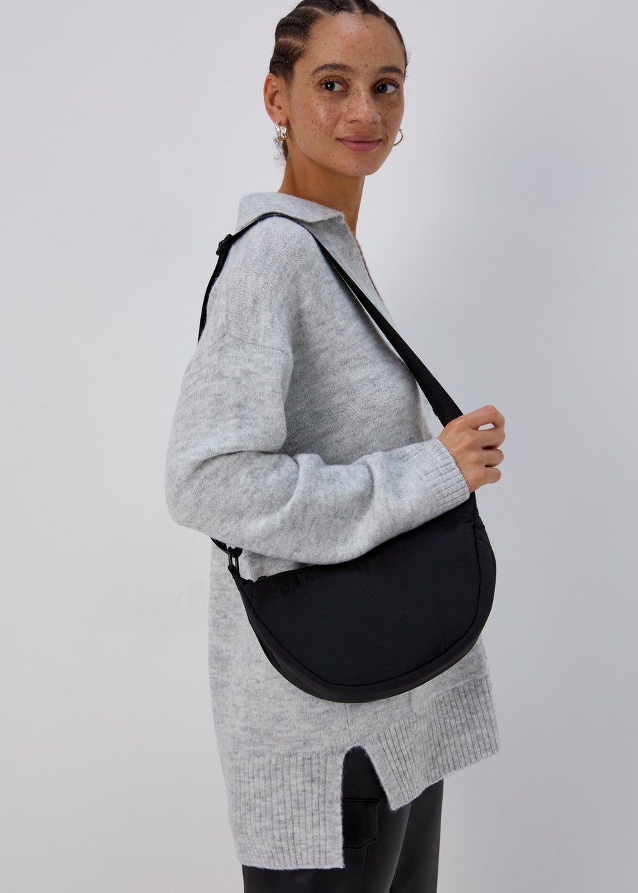 Black Nylon Moon Bag