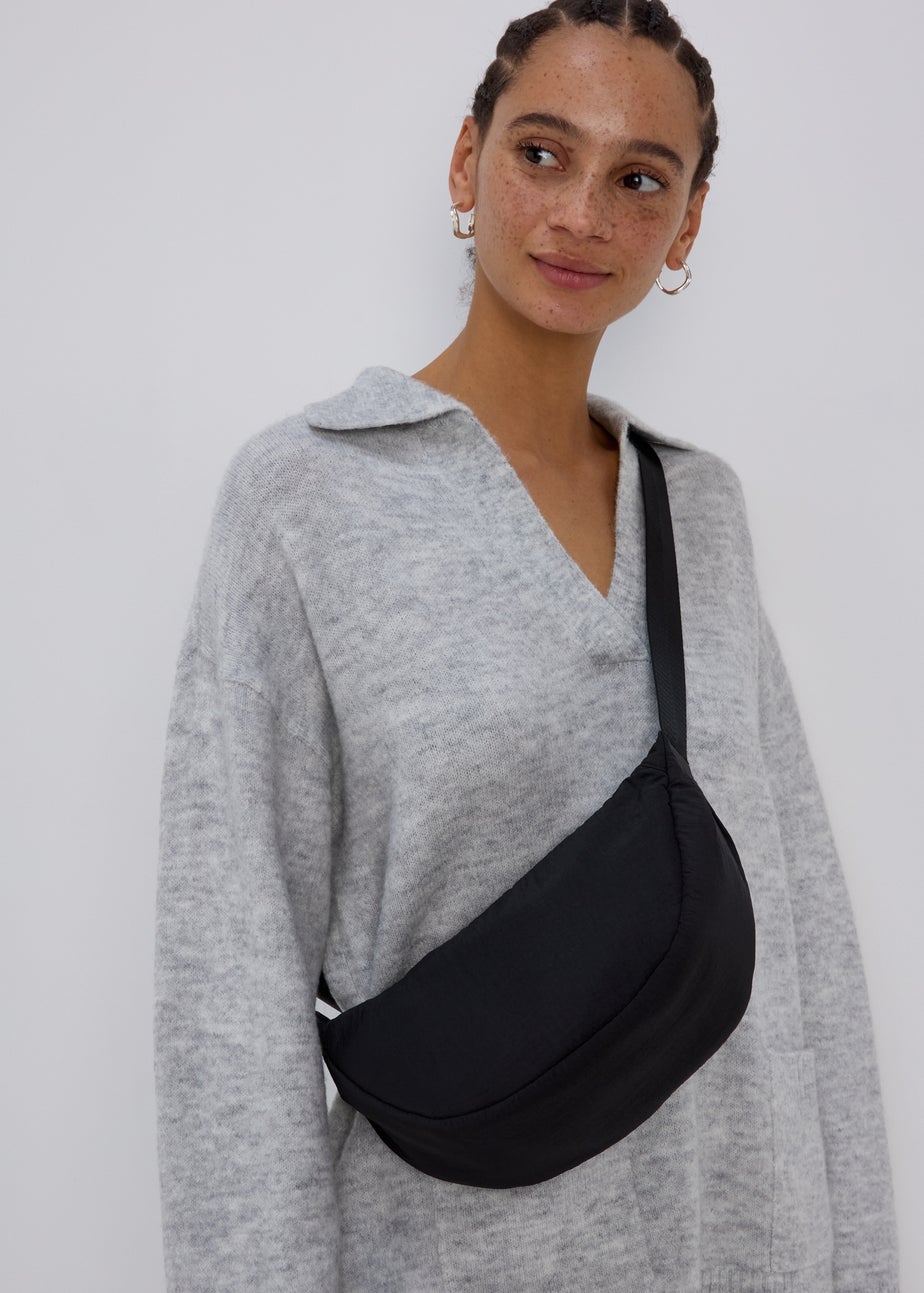 Black Nylon Moon Bag