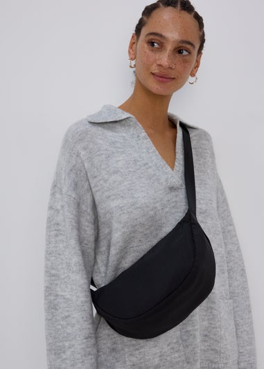 Black Nylon Moon Bag