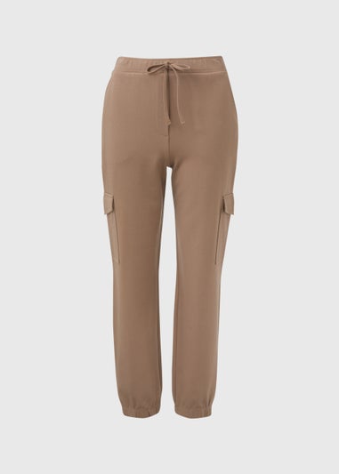 Beige Cargo Ponte Trousers