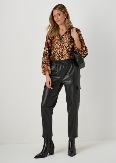 Brown Tiger Print Shirt