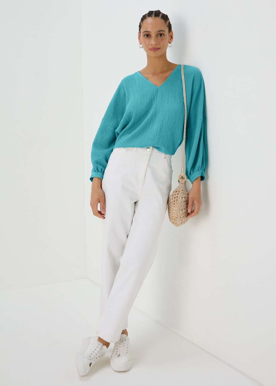 Mint Popover Blouse