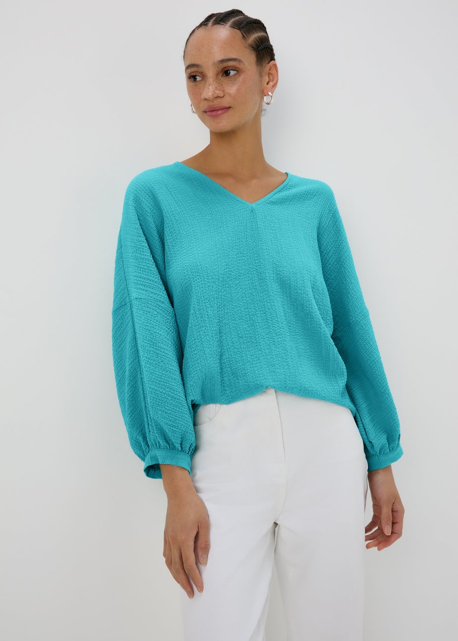 Mint Popover Blouse