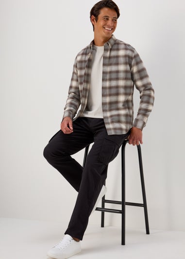 Brown Check Long Sleeve Shirt