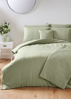 Green Geo Pinsonic Duvet Cover