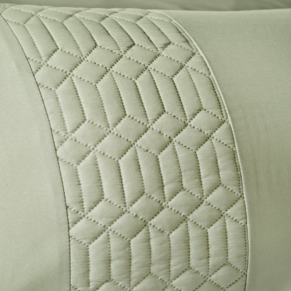 Green Geo Pinsonic Duvet Cover