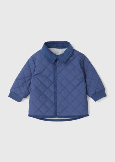 Baby Blue Quilted Jacket (Newborn-23mths)