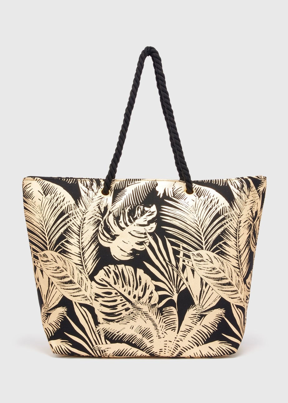 Black Gold Palm Beach Bag Matalan