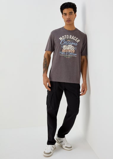 Grey Racer Print T-Shirt