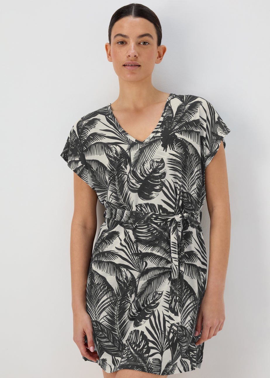 Black Palm Tree Kaftkan