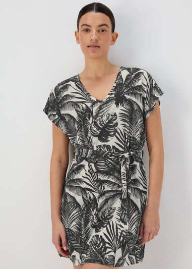 Black Palm Tree Kaftkan