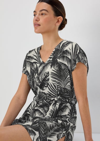 Black Palm Tree Kaftkan