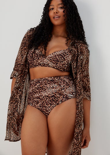 Black Animal Print Beach Shirt