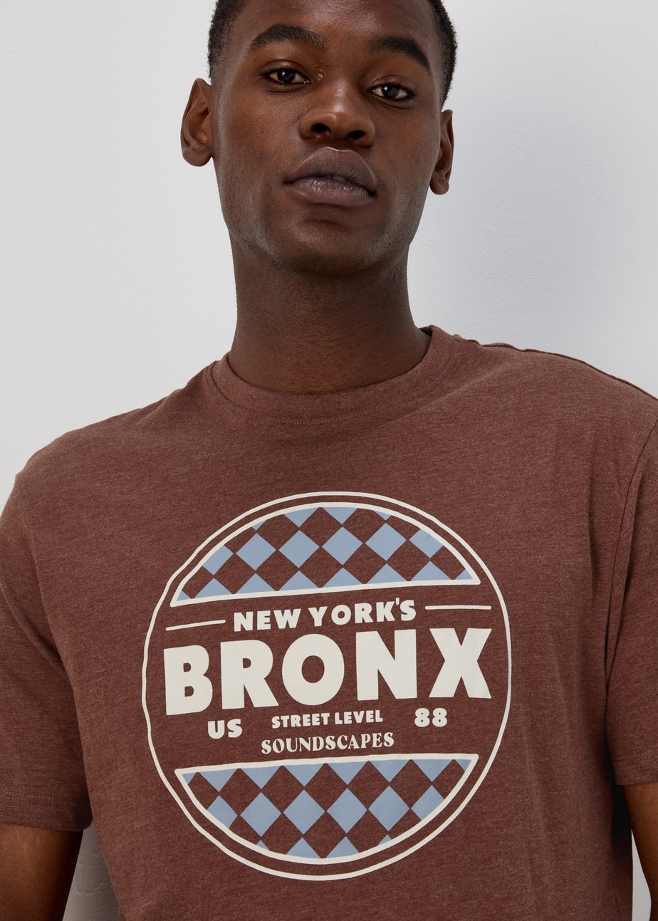 Brown Beer Print T-Shirt