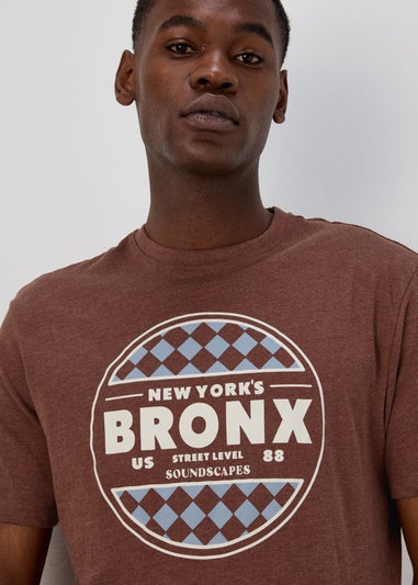 Brown Beer Print T-Shirt