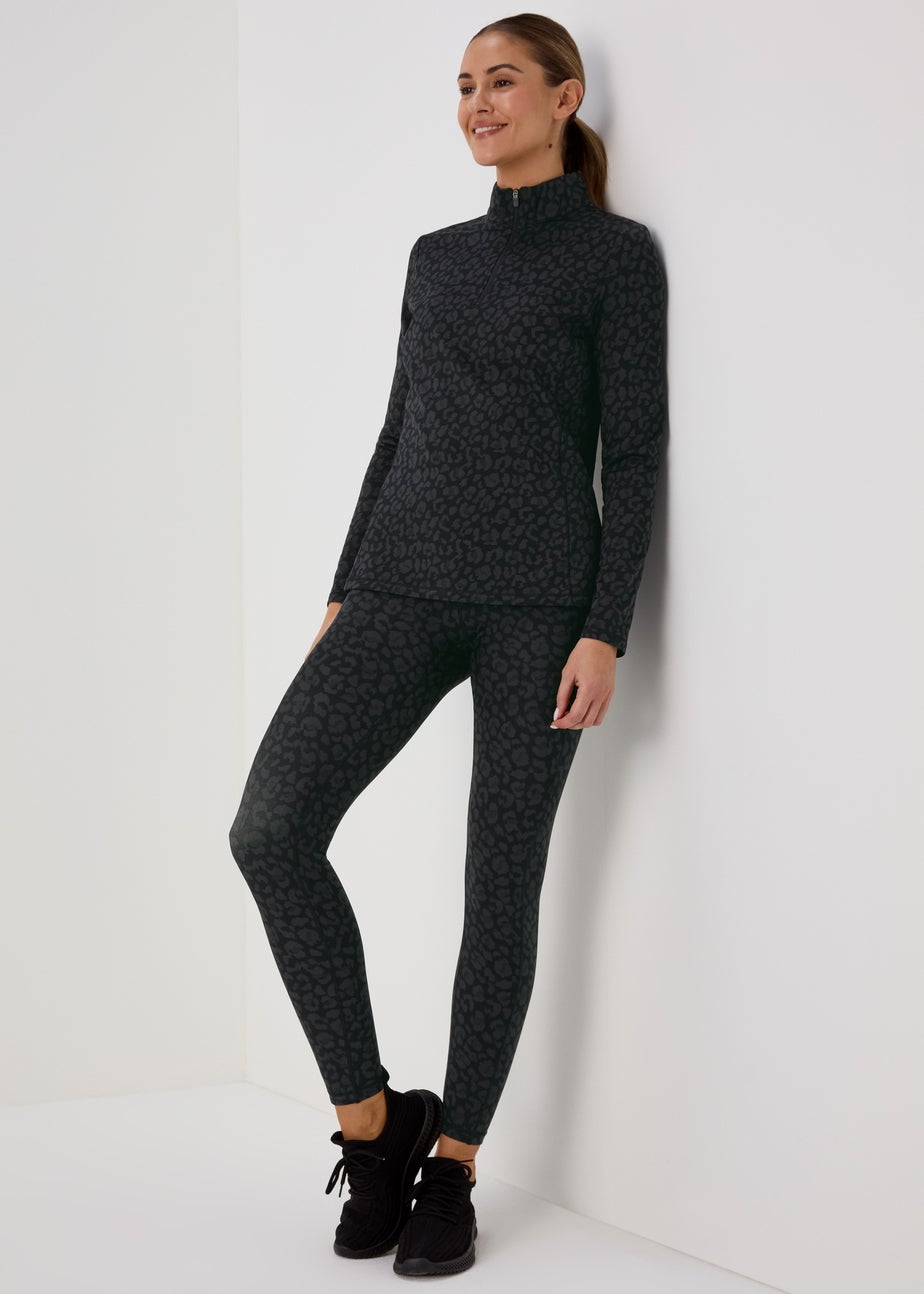 Souluxe Charcoal Leopard Print Leggings