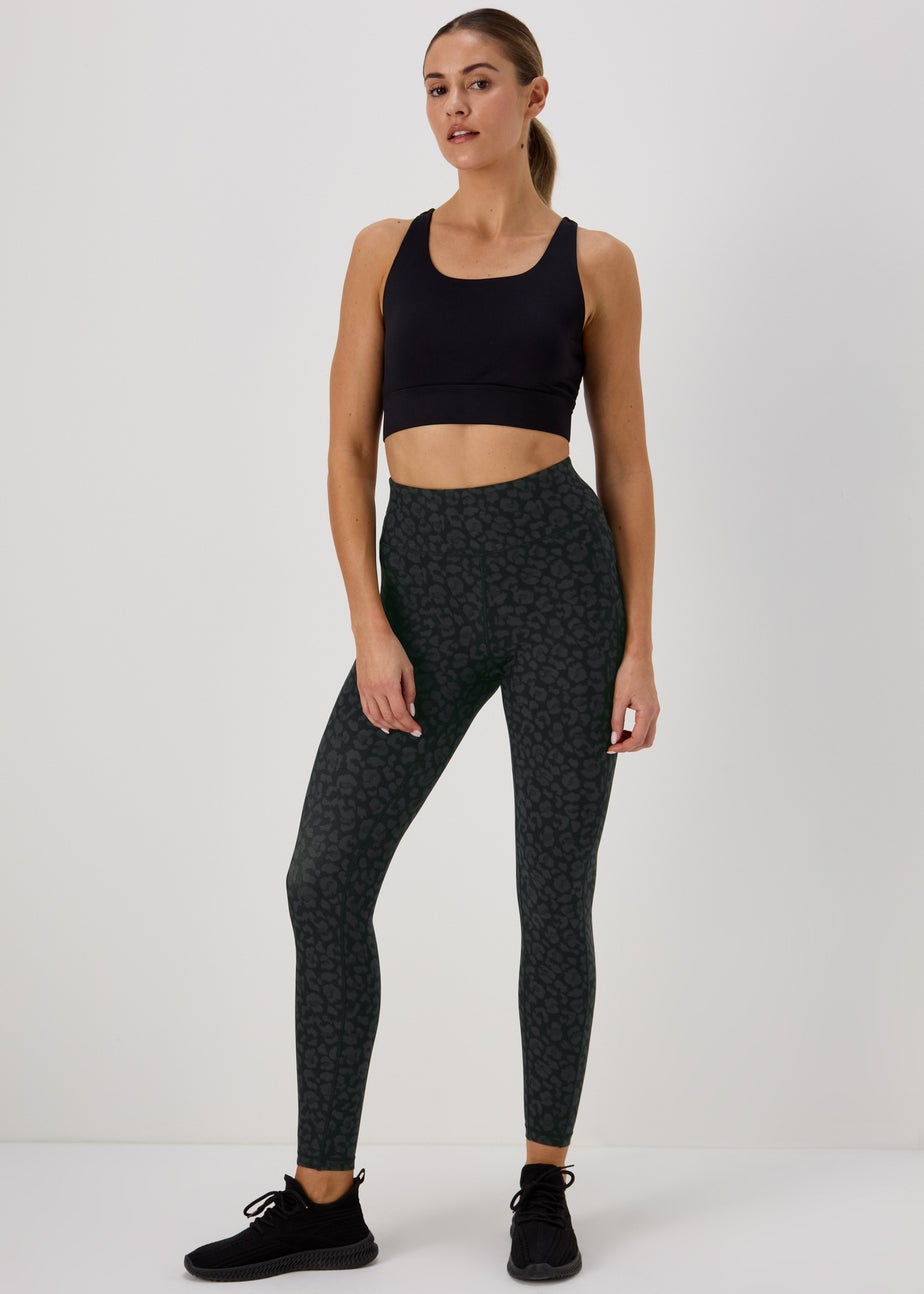 Souluxe Charcoal Leopard Print Leggings