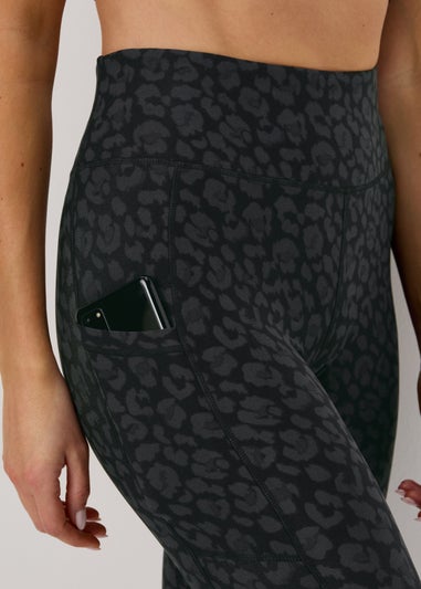 Souluxe Charcoal Leopard Print Leggings