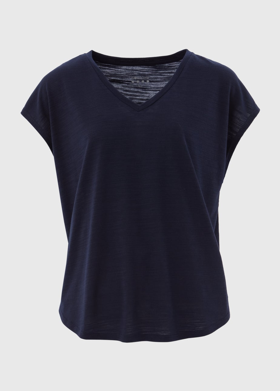 Souluxe Navy V-Neck Shirt