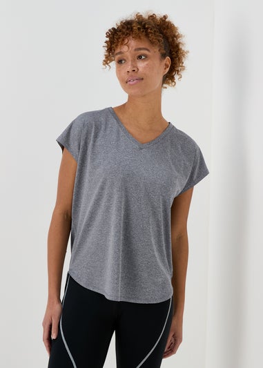 Souluxe Charcoal V Neck T-Shirt