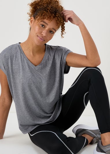 Souluxe Charcoal V Neck T-Shirt